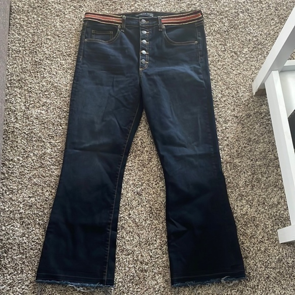 Veronica Beard Jeans Button Fly Carolyn 10” Baby Boot Size 33